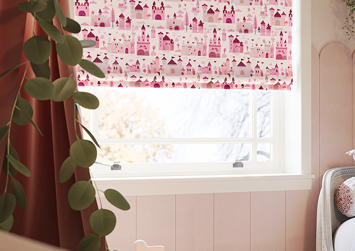 Magic Castle, Princess Pink - Twist&Fit Roman Blind - Image 5